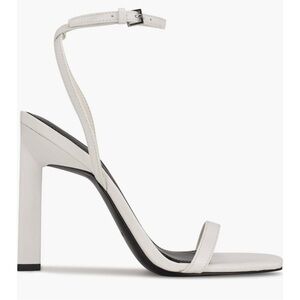 Nine West Ankle Strap Sandal Patent White 9